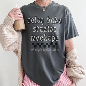 Comfort Colors Mockup | Pepper Comfort Colors C1717 Mockup | Model Mockup | Trendy Mockup | Boho Mockup | Oversized Shirt Mockup | Tshirt