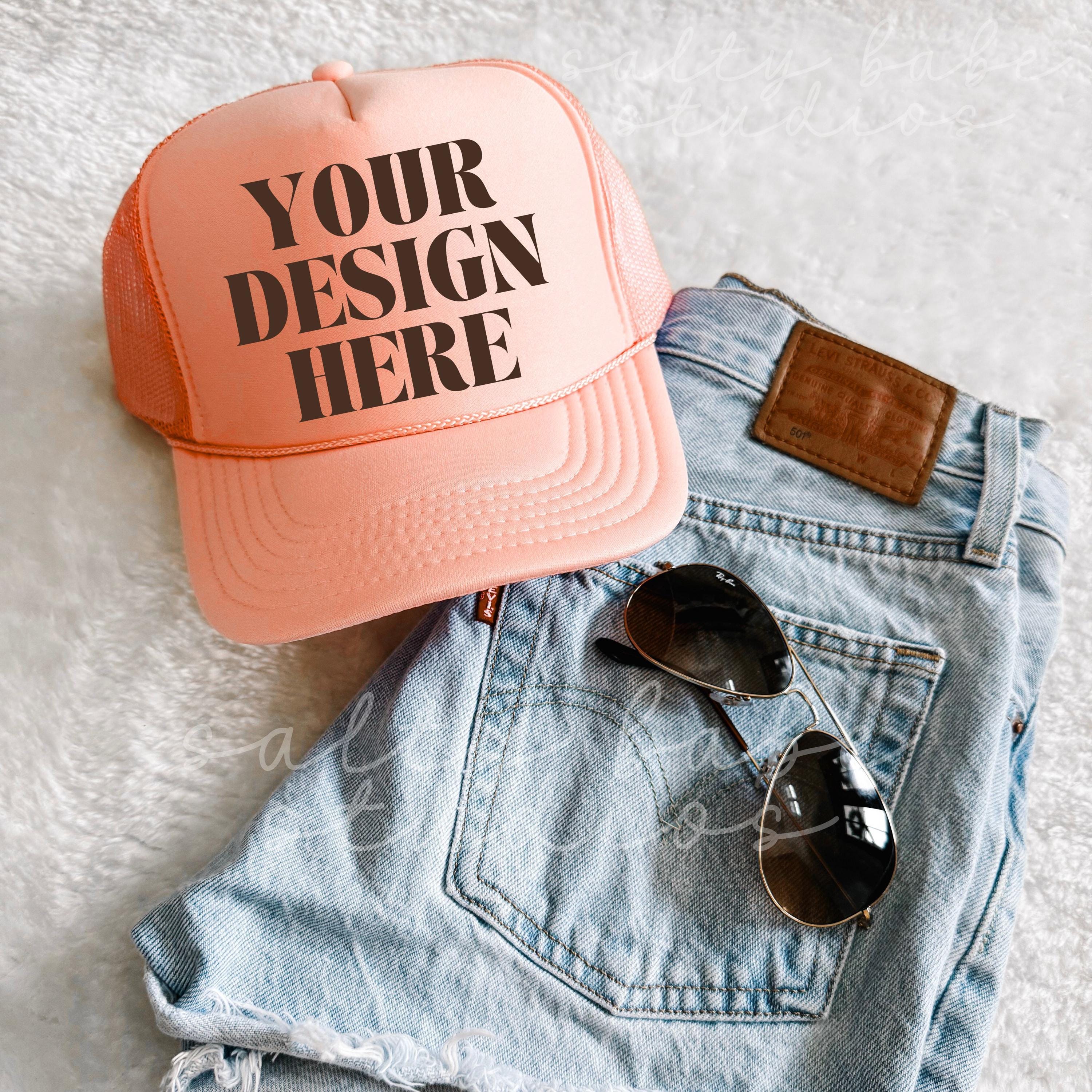 Coral Trucker Hat - Etsy