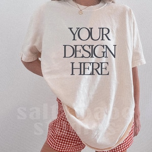 Comfort Colors C1717 Ivory T-Shirt Mockup, Best Seller Mockup (Digital Download)