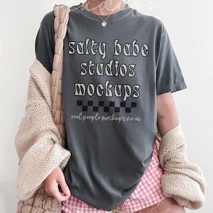 Comfort Colors Mockup | Pepper Comfort Colors C1717 Mockup | Model Mockup | Trendy Mockup | Boho Mockup | Oversized Shirt Mockup | Tshirt