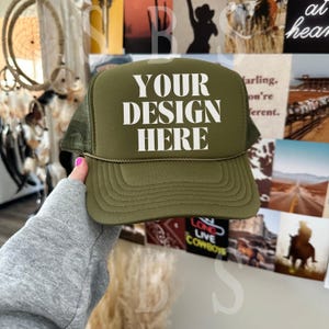 Olive Green Otto Cap Trucker Hat Mockup Tan Hat Mock Beach Hat Trucker Hat Cap Mockup Baseball Cap Mockup Mesh Mockup Trendy Western Mockup