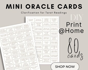 Orakelkarten – Druckbares Mini Deck mit 80 Botschaften über Verrat | Tarot & Orakel-Lesungen | PDF Datei | Sofort Download