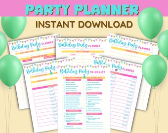Birthday Party Checklist Printable Party Planner Checklist for Guest List Grocery List Printable Task List Template Birthday Party Planner