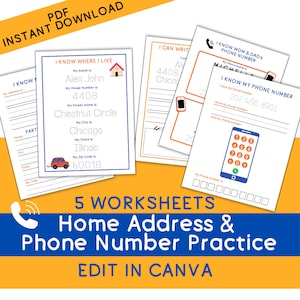Homeschool Address Worksheet Number and Address Preschool Printable ...