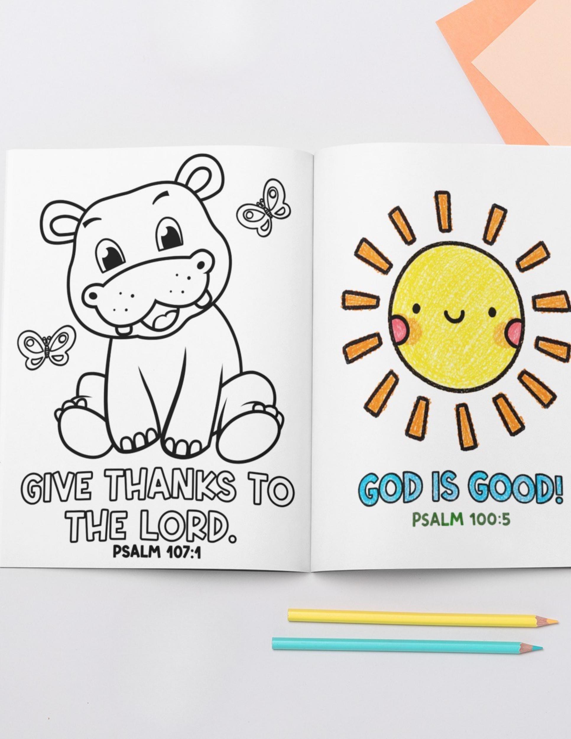 Bible Verse Coloring Book for Kids | Printed Physical Book | Christian ...