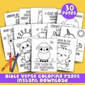 Bible Verse Coloring Kid Christian Sunday School Activity Sheet Preschool Activity Church Nursery Faith Based Gospel Coloring Printable Page