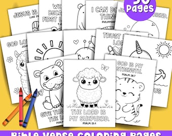 Bible Verse Coloring Kid Christian Sunday School Activity Sheet Preschool Activity Church Nursery Faith Based Gospel Coloring Printable Page