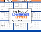 Lowercase Alphabet Tracing Letter Practice ABC Tracing Handwriting Printable PreK Worksheet Airplane Activity Summer Learning Homeschooling