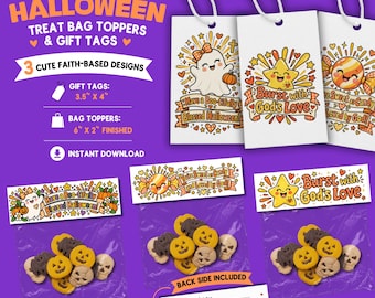 Christian Halloween Candy Tag Printable Halloween Gift Tag Bag Topper Sunday School Gifts Children’s Ministry Church Fall Festival
