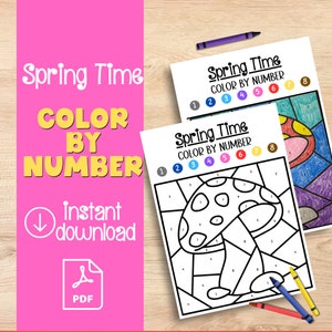 Page couleur par numéros pour enfant d'âge préscolaire, feuille de travail occupée, classeur d'activités couleur par numéros pour la maternelle, livre imprimable au calme, classeur d'apprentissage