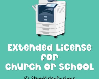 Church & School License | Extended Printing License | Sunday School Ministry License | Unlimited Use | All ShopKishaDesigns Products