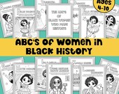 Black Women History Coloring Educational Printable Homeschool Resource Teacher Planning Bulletin Board Women History Month Classroom Bundle