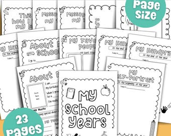 School Memory Book School Year About Me Book A4 Printable Keepsake End of Year Memory Kid Activity Book Watch Me Grow Gift for Kids