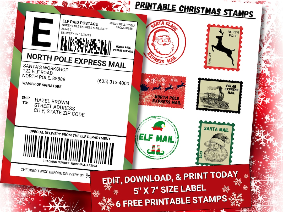 Editable Santa Shipping Label Elf - Il 1080xN.5588501845 Tb13 