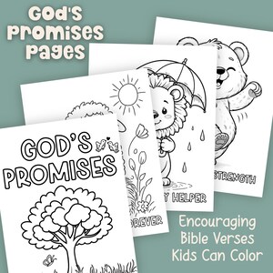 God’s Promises Bible verse coloring pages with encouraging scripture designs kids can color, including faith based coloring sheets for Sunday School, homeschool, and children’s ministry.