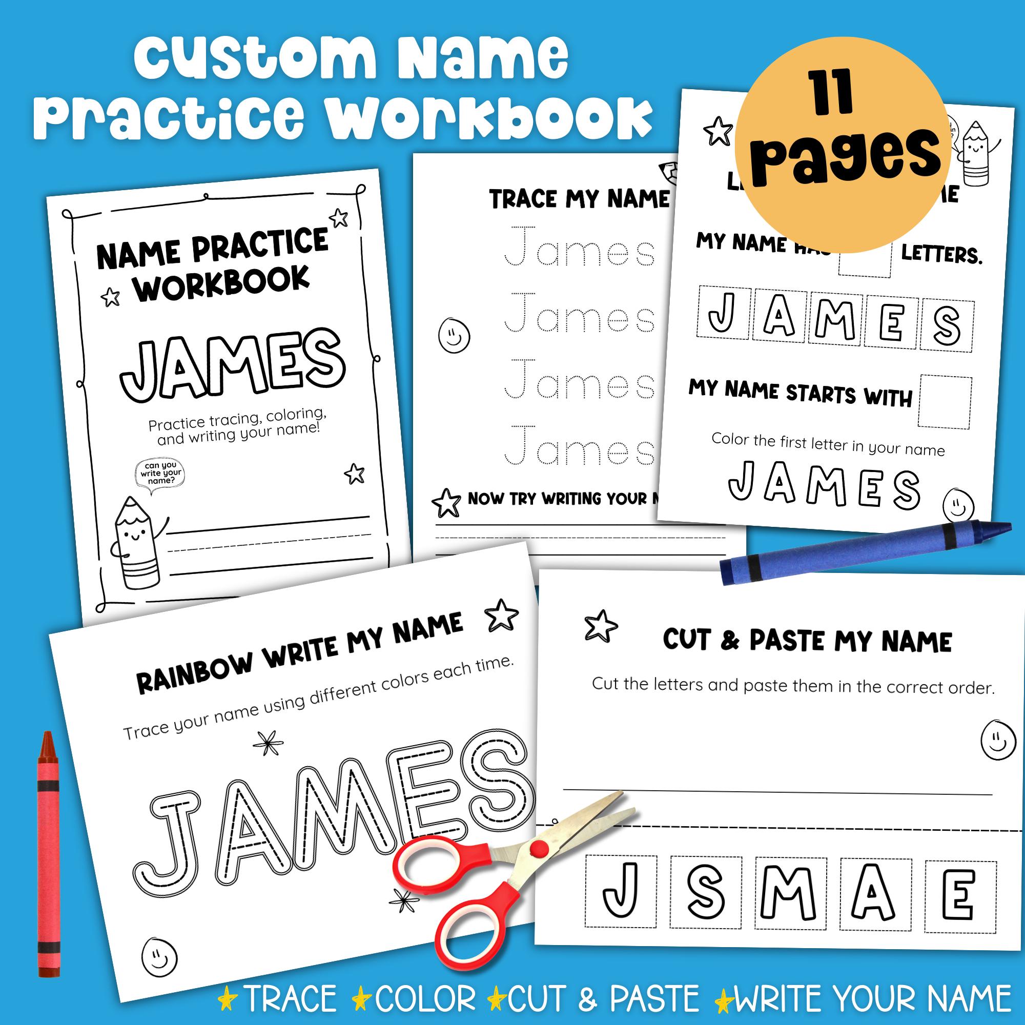 Write. Name Custom Name Tracing Workbook Preschool Name Tracing Learn to Write Name ...