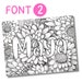 Custom Coloring Page for Kid Name Coloring Page Girl Name Sign for Bedroom Printable Custom ...