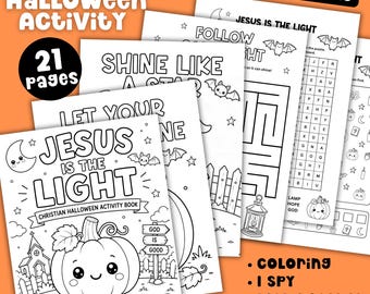 Christian Halloween Activity Printable | Bible Coloring Pages for Kids | Sunday School Halloween Alternative