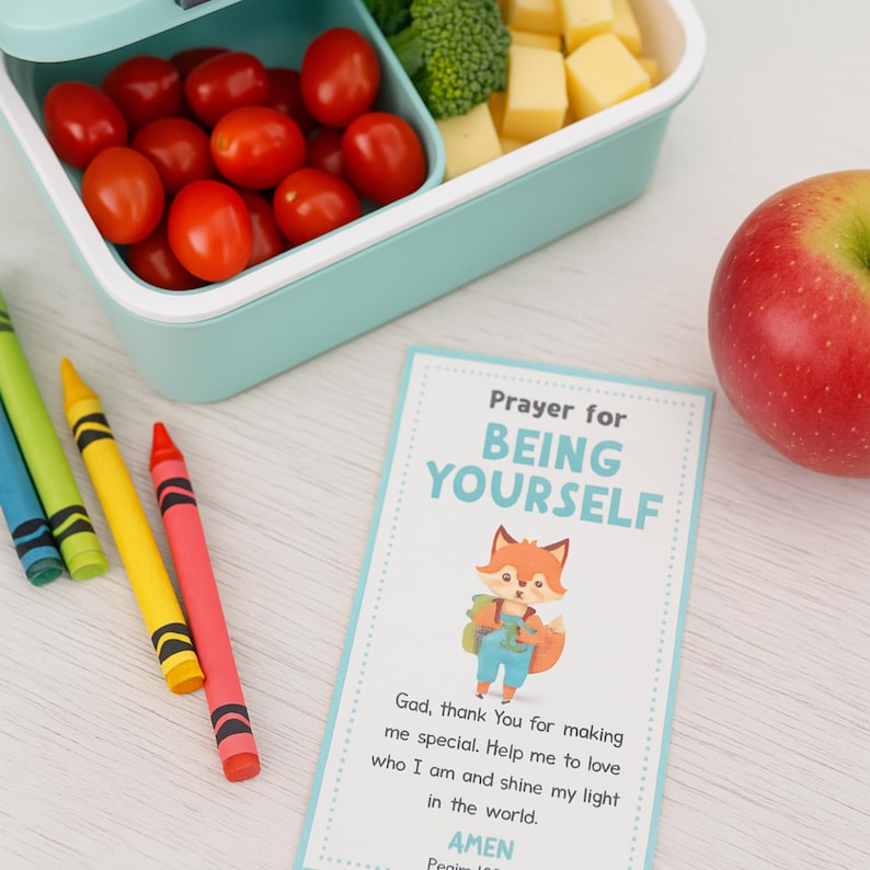 Pocket Prayer Card Lunchbox Notes for Kid Bible Verse Card Daily Prayer ...