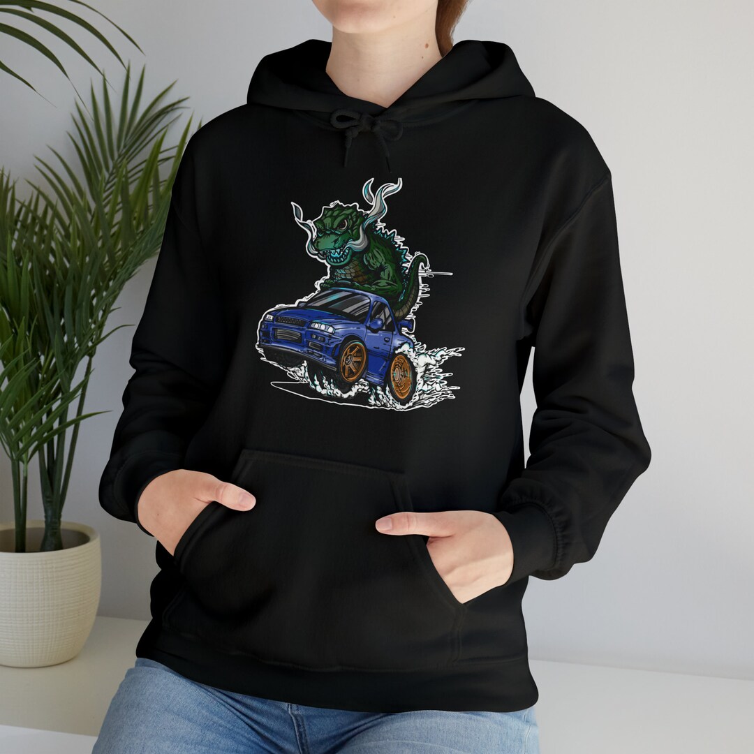 Godzilla R34 Hot Rod Hoodie - Etsy
