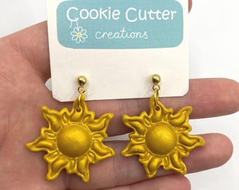Pendientes Sunshine / Pendientes de arcilla polimérica / Hechos a mano, divertidos, únicos, lindos, coloridos, peculiares, tontos, graciosos, novedosos / Regalo para ella