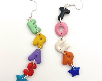 Pendientes Eras Tour / Pendientes de arcilla polimérica / Hechos a mano, divertidos, únicos, lindos, coloridos, bonitos, Taylor Swift, Eras Tour, Swiftie
