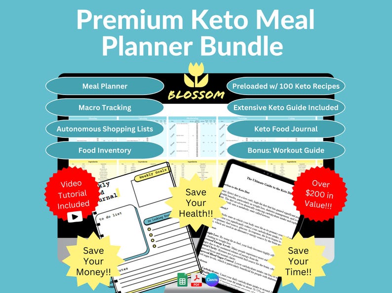 Weekly meal planner Keto foods Meal plan template Meal template Keto desserts Keto food guide Keto diet Keto recipes Meal prep printable Easy meal Prep meal Pdf meal planner Low calorie meal Personalized meal plan Keto cookbook template Keto log