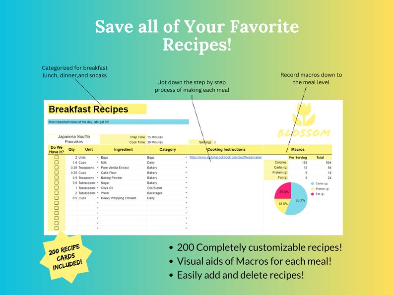 Fitness Tracker Spreadsheet Weightloss Journal Workout Tracker Digital