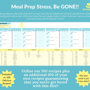 Weekly meal planner Keto foods Meal plan template Meal template Keto desserts Keto food guide Keto diet Keto recipes Meal prep printable Easy meal Prep meal Pdf meal planner Low calorie meal Personalized meal plan Keto cookbook template Keto log