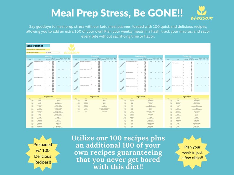 Weekly meal planner Keto foods Meal plan template Meal template Keto desserts Keto food guide Keto diet Keto recipes Meal prep printable Easy meal Prep meal Pdf meal planner Low calorie meal Personalized meal plan Keto cookbook template Keto log