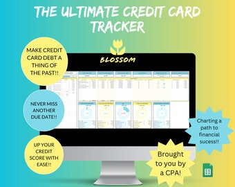 Credit card tracker credit card payoff credit repair template debt tracker spending tracker expense tracker debt payoff tracker bill payment