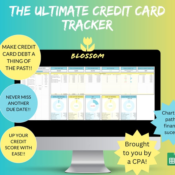 Credit card tracker credit card payoff credit repair template debt tracker spending tracker expense tracker debt payoff tracker bill payment