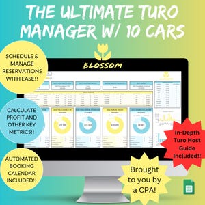 Turo Spreadsheet w/ 10 Cars + a Turo Guide