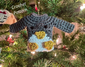 Crochet Pattern - Penguin Christmas Sweater, Holiday Sweater, Ugly Sweater Ornament