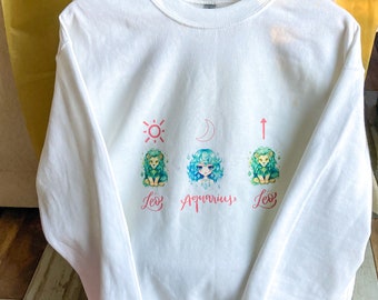 Zodiac Sweatshirt Big Three Zodiac Sweatshirt Scopio zodiac sign sun sign tee moon sign shirt rising sign sweatshirt Womens Christmas Gift