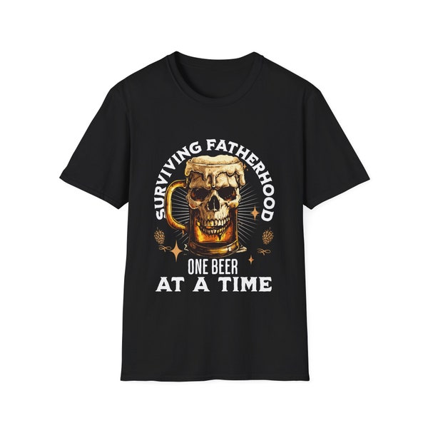 Surviving Fatherhood One Beer at a Time Unisex Softstyle T-Shirt