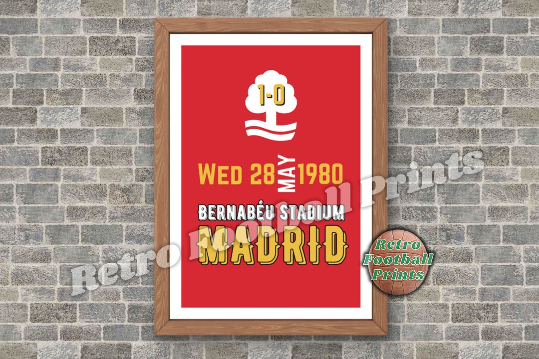 1980 EUROPEAN CUP FINAL Themed Art Print A3/A4 Forest in Etsy
