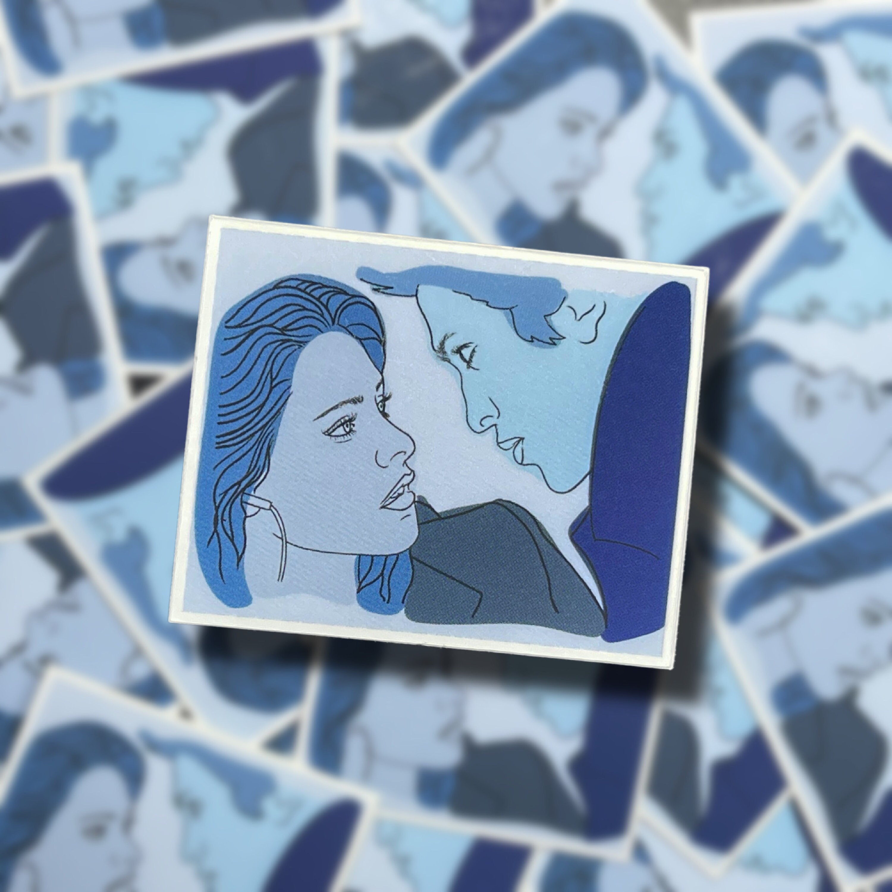 Bella and Edward Car Crash Scene Sticker - Twilight Inspired Sticker