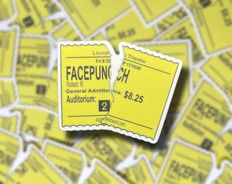 Face Punch Movie Ticket Sticker - Twilight Inspired Sticker