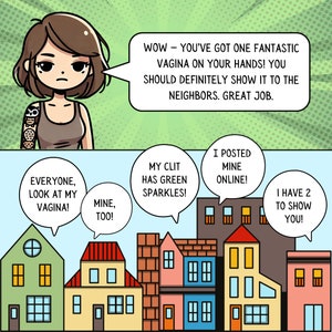 Giant, Easy Vagina Throw Quilt Pattern w/ Comics by Sloppy Quilter (yes, it's printable!) image 10