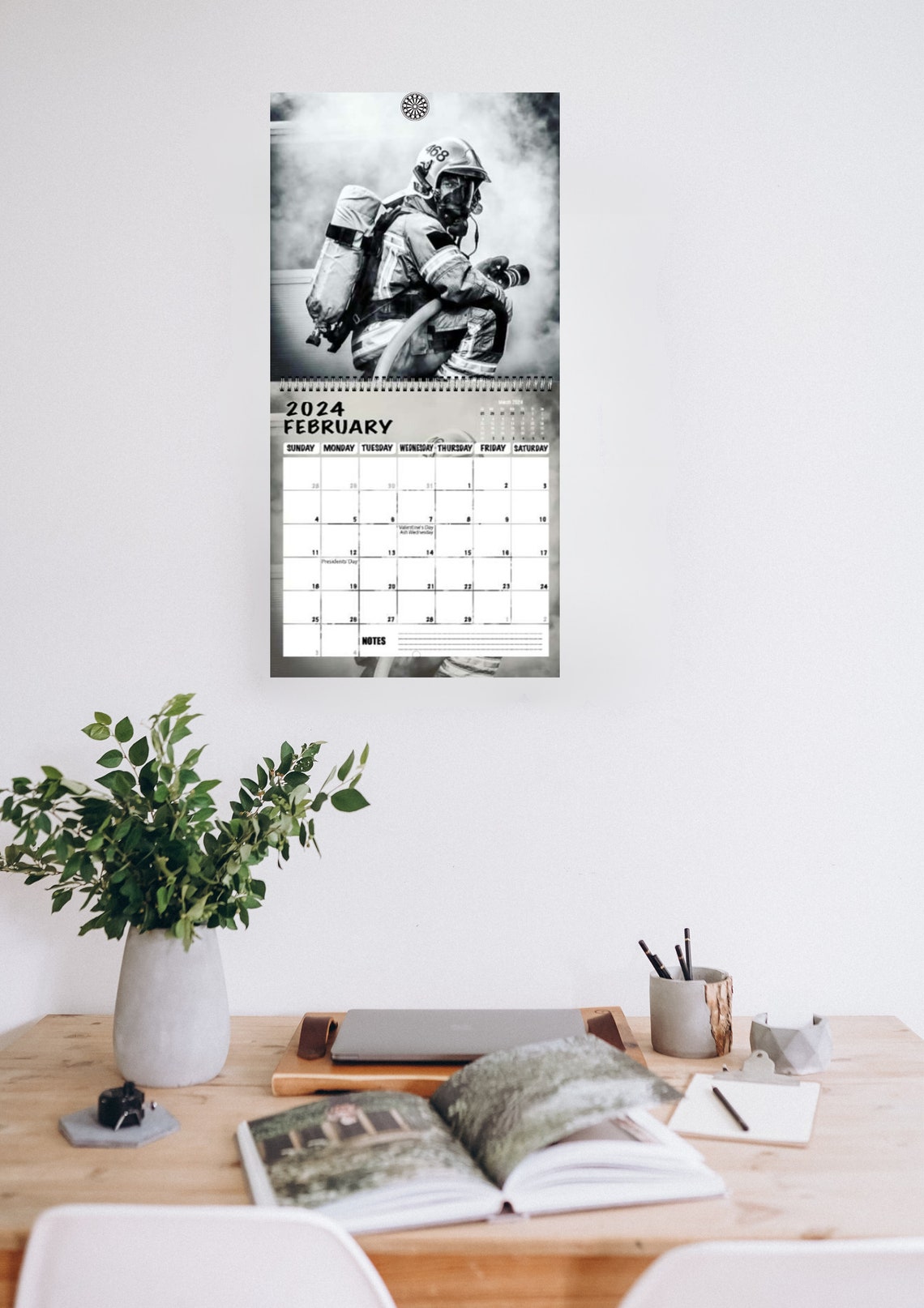 2024 Wall Calendar / Fireman Calendar / 12 Month Calendar / Etsy Canada