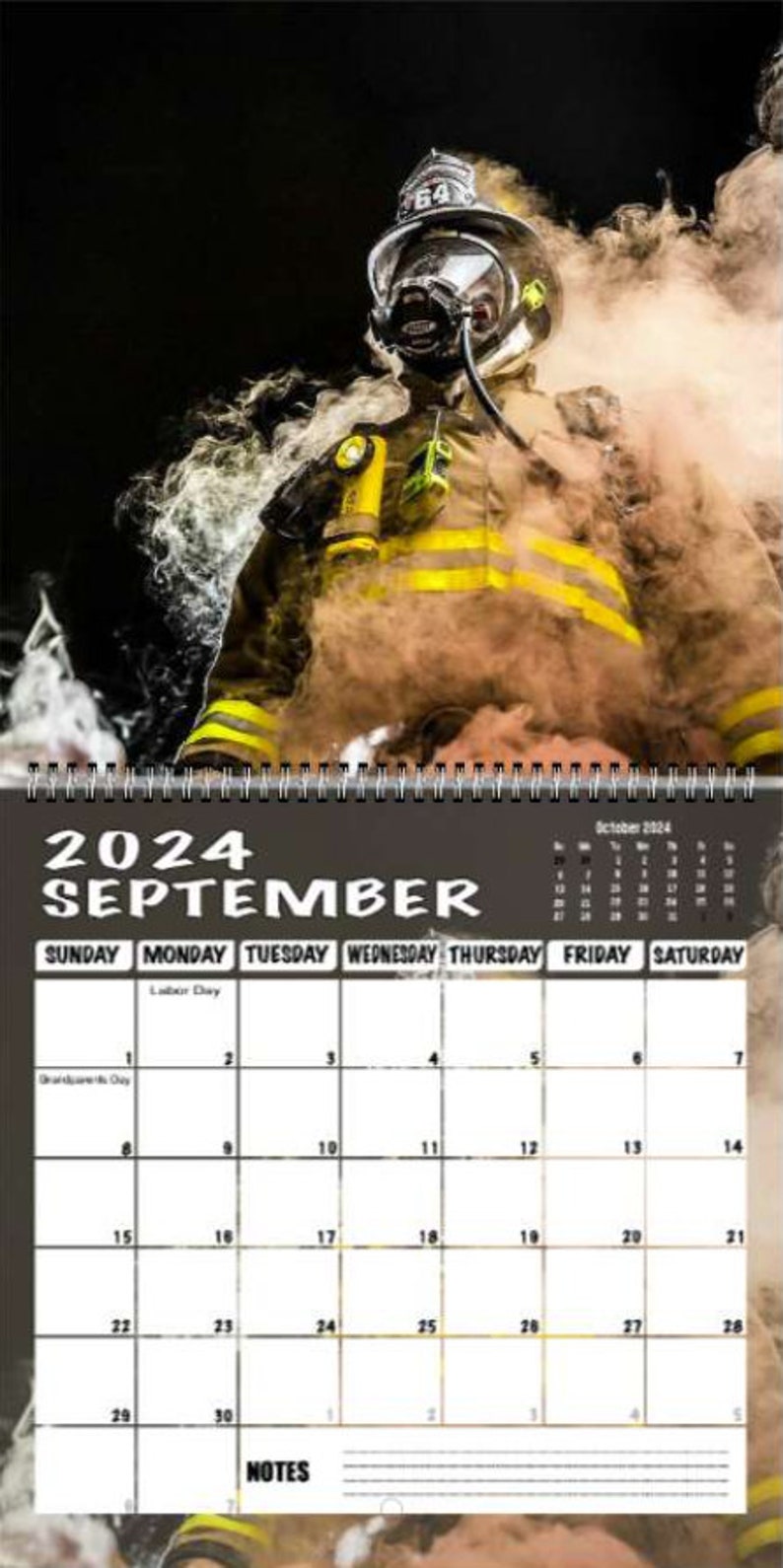 2024 Wall Calendar / Fireman Calendar / 12 Month Calendar / Etsy UK