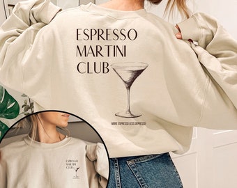 Camicia Espresso Martini Club, Camicia Good Vibes, Camicie estive, Camicia ispiratrice, Camicia alla moda, Felpa con cappuccio motivazionale, Felpa con cappuccio alla moda