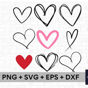 Heart Bundle SVG - Download digital instantâneo de arquivos svg, png, dxf e eps inclusos! Um conjunto de corações exclusivos para arquivos de corte ou para Cricut