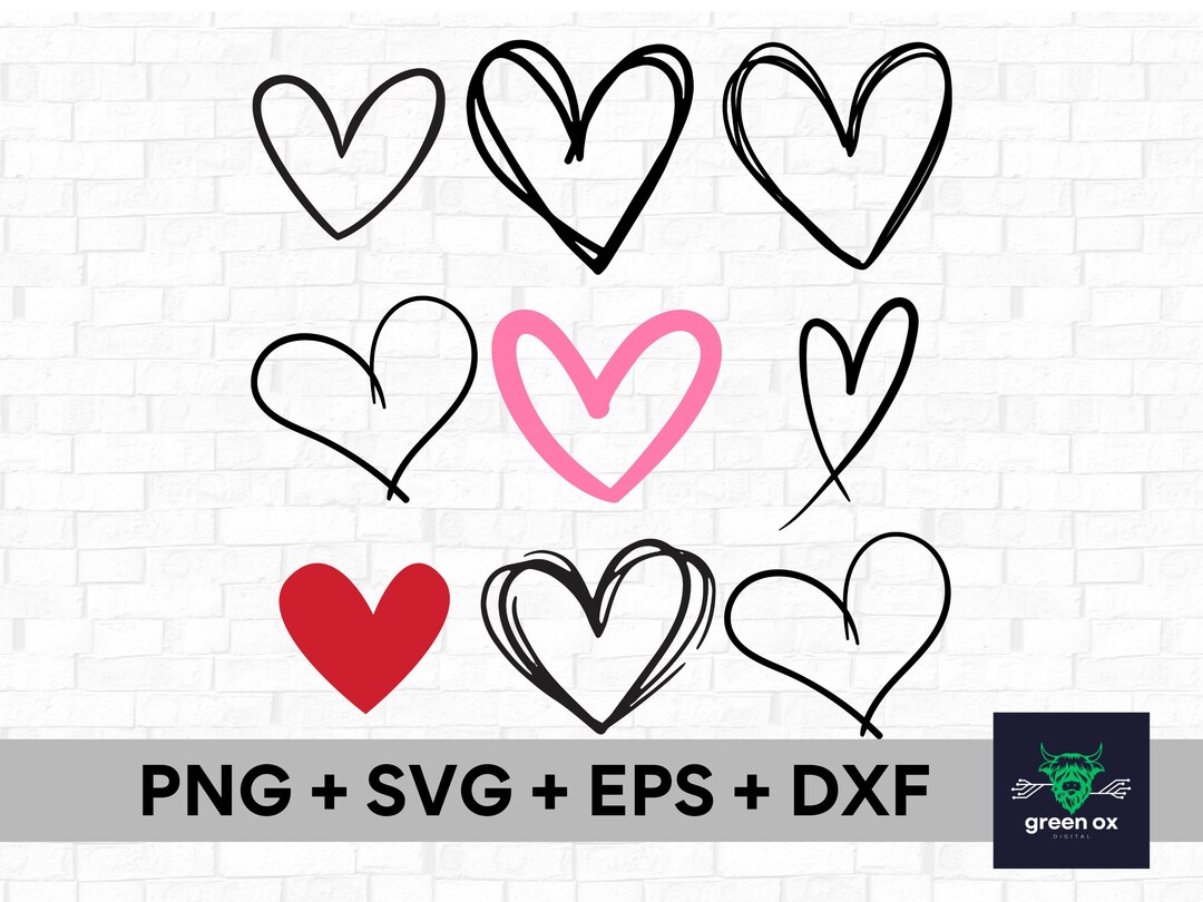 Heart Bundle SVG - Instant Digital Download Svg, Png, Dxf, and Eps ...
