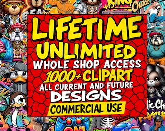 Mega Digital Clipart Bundle, T-Shirt Designs, Commercial Use (Digital Download)