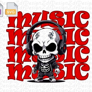 Skull png design with Headphones , Music Clipart for shirts, Urban Streetwear Sublimation, Hiphop Png cute file, Digital instant download