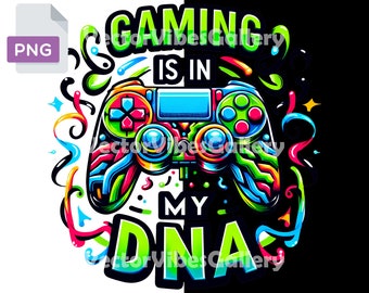 Gaming DNA PNG, Urban Graffiti Clipart, Gamer T-Shirt Design