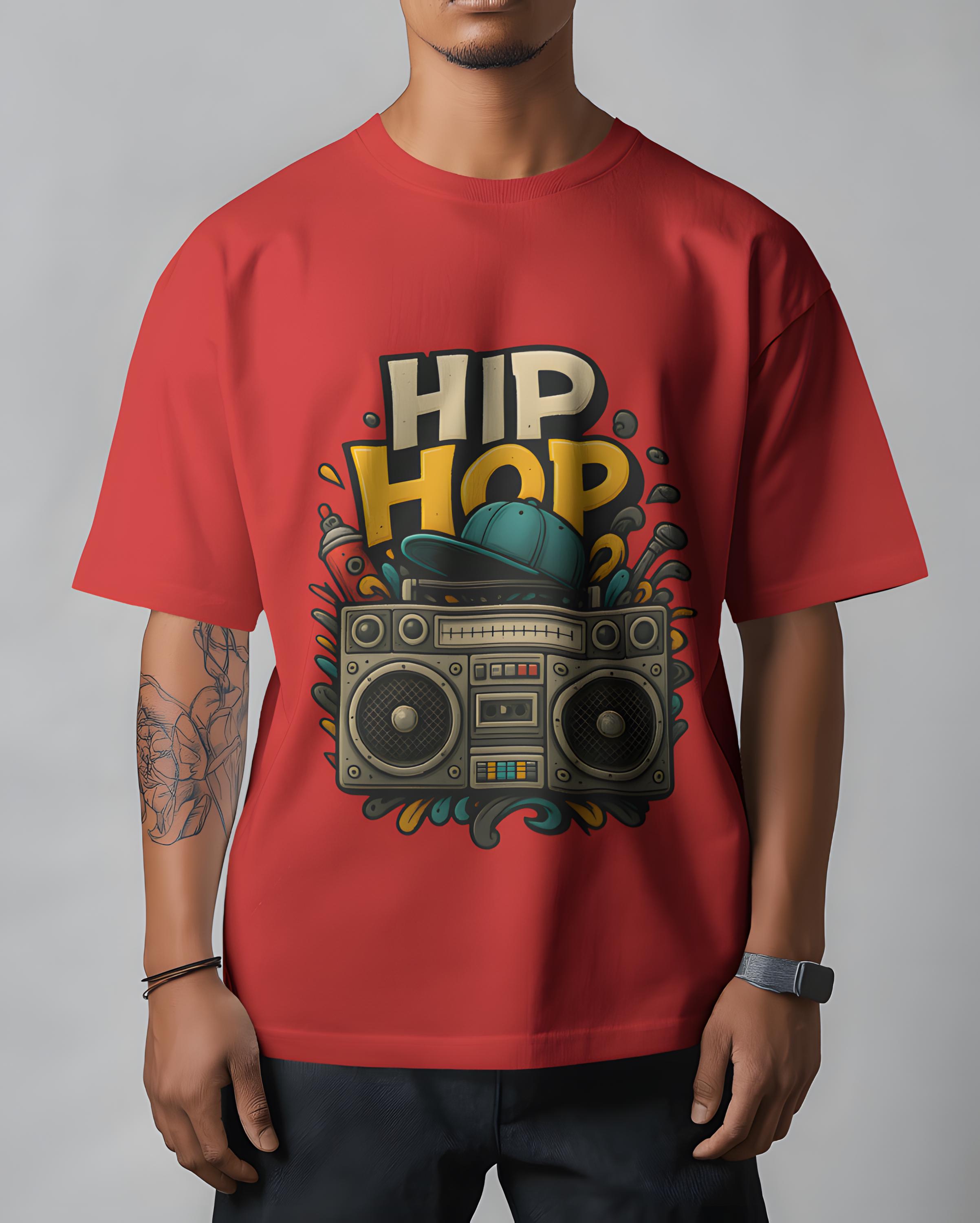 Maglietta Hip Hop Uomo MAKAYA – Rap Graffiti Swag Con Boombox – Nero - Foto 4