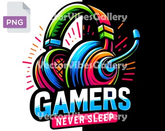 Gaming Graffiti Art PNG, Colorful Video Game Clipart (Instant Download)